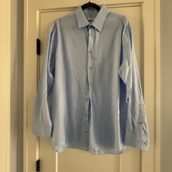 4 Men's Calvin Klein Button Dress Shirts 17.5" 34/35 - Regular Fit - Picture 13 of 14